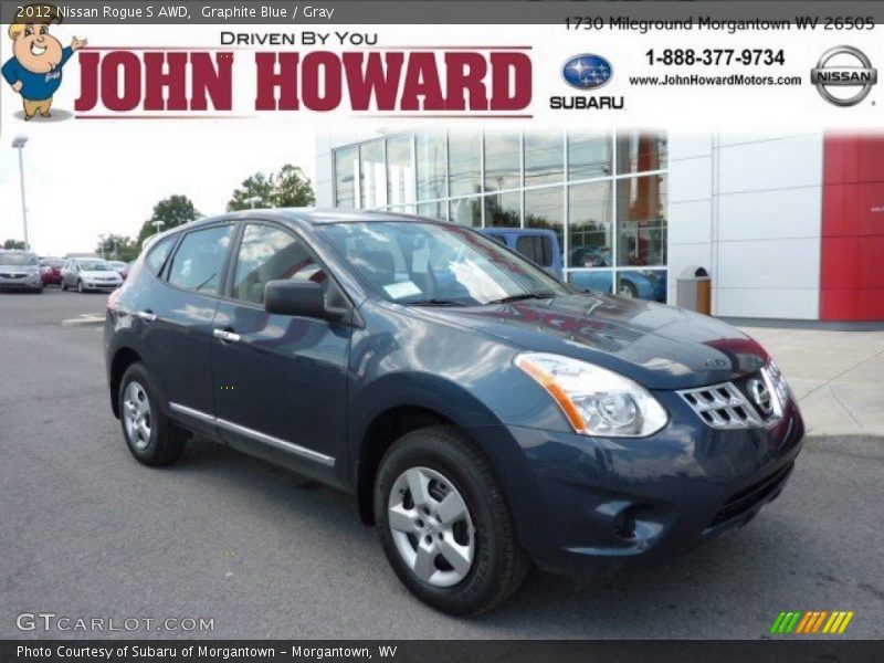 Graphite Blue / Gray 2012 Nissan Rogue S AWD