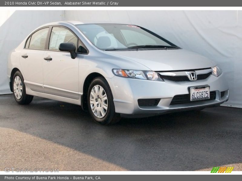Alabaster Silver Metallic / Gray 2010 Honda Civic DX-VP Sedan