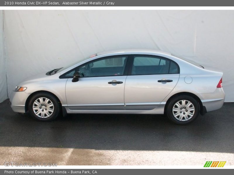 Alabaster Silver Metallic / Gray 2010 Honda Civic DX-VP Sedan