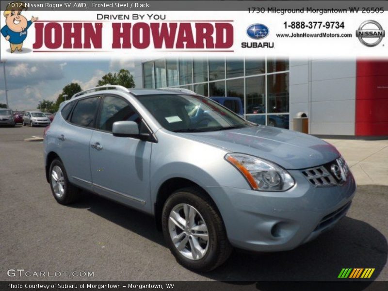 Frosted Steel / Black 2012 Nissan Rogue SV AWD