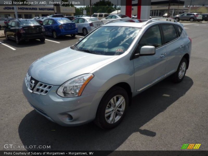 Frosted Steel / Black 2012 Nissan Rogue SV AWD