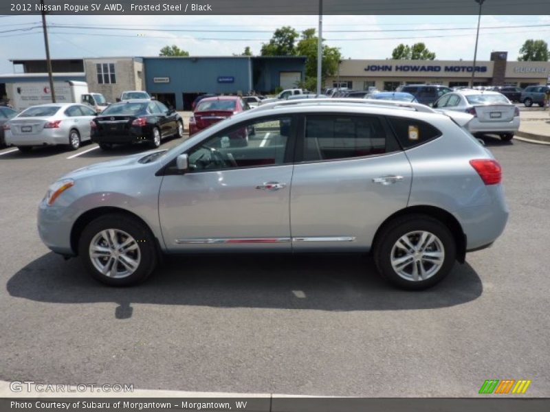 Frosted Steel / Black 2012 Nissan Rogue SV AWD