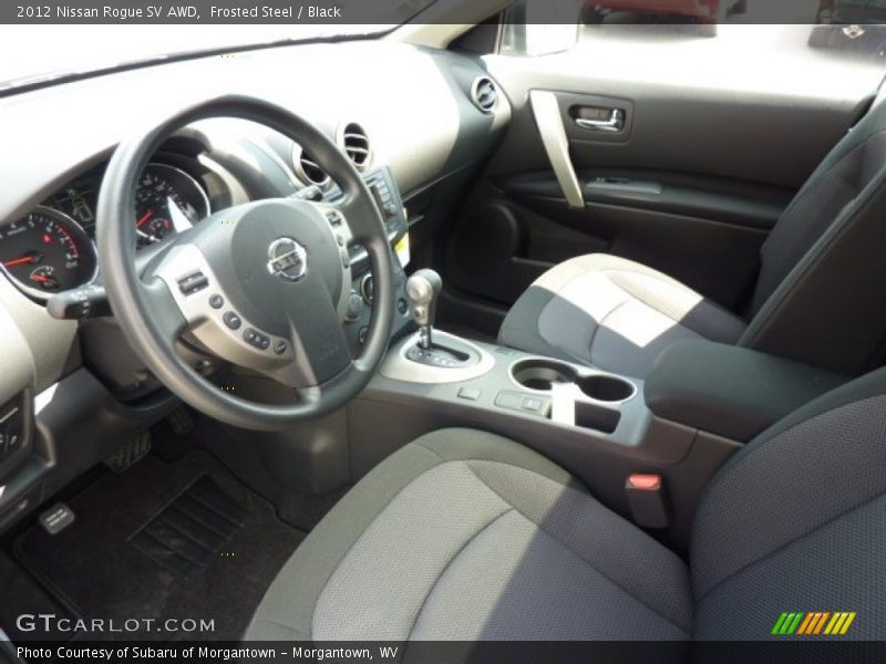 Frosted Steel / Black 2012 Nissan Rogue SV AWD