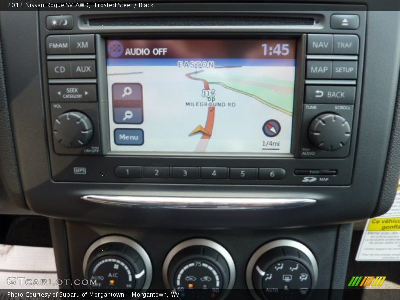 Frosted Steel / Black 2012 Nissan Rogue SV AWD