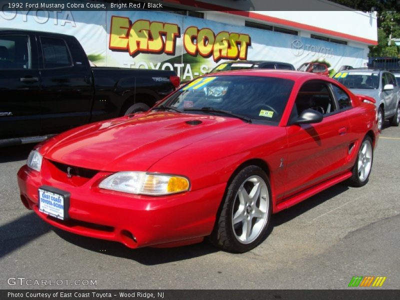 Bright Red / Black 1992 Ford Mustang Cobra Coupe