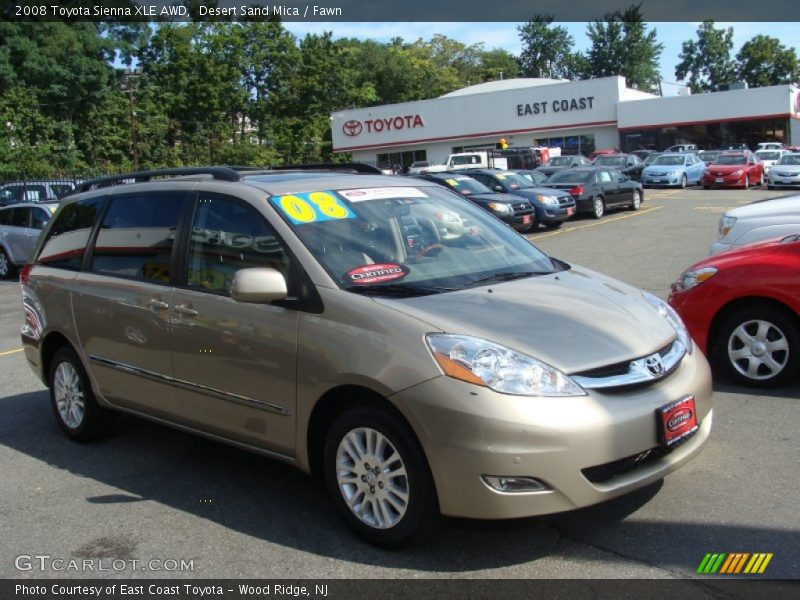 Desert Sand Mica / Fawn 2008 Toyota Sienna XLE AWD