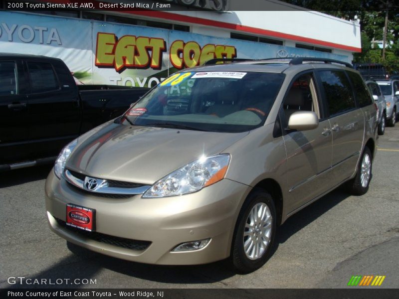 Desert Sand Mica / Fawn 2008 Toyota Sienna XLE AWD