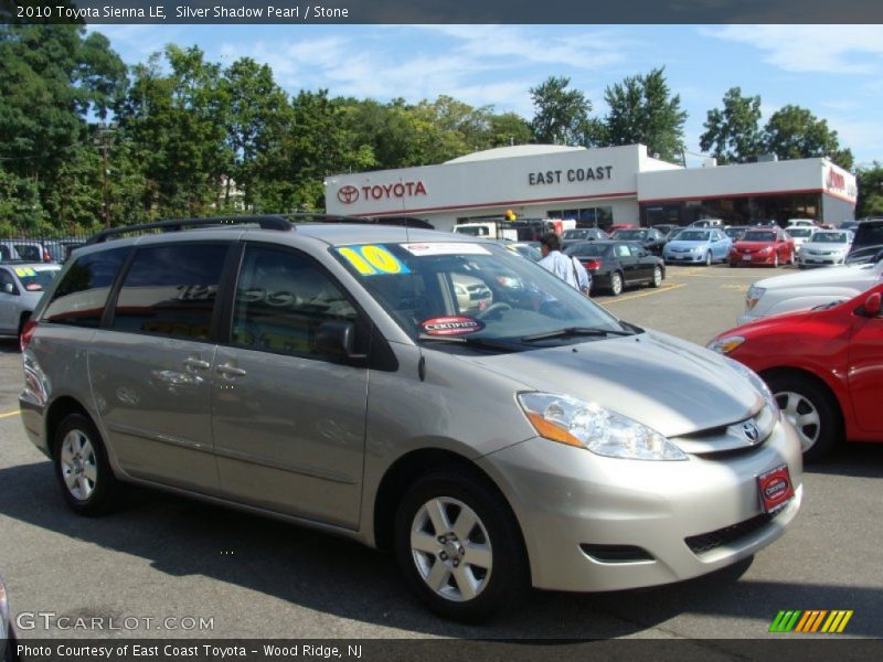 Silver Shadow Pearl / Stone 2010 Toyota Sienna LE