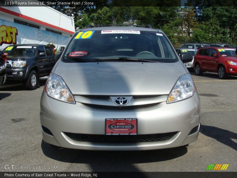 Silver Shadow Pearl / Stone 2010 Toyota Sienna LE