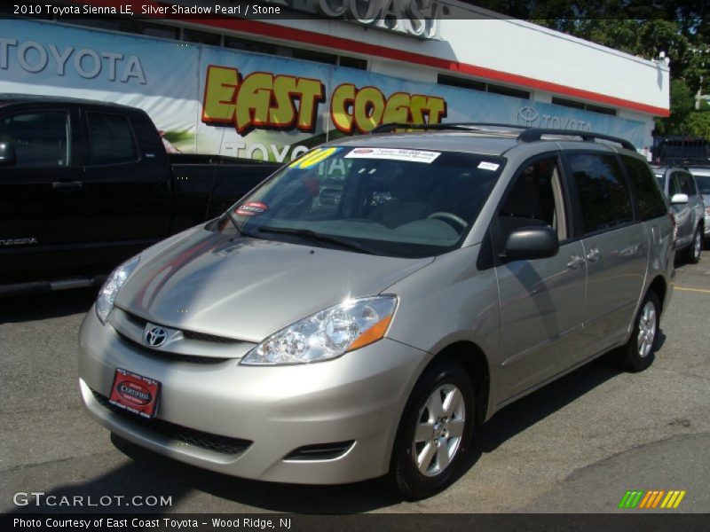 Silver Shadow Pearl / Stone 2010 Toyota Sienna LE