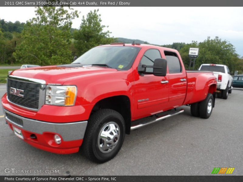 Fire Red / Ebony 2011 GMC Sierra 3500HD SLE Crew Cab 4x4 Dually