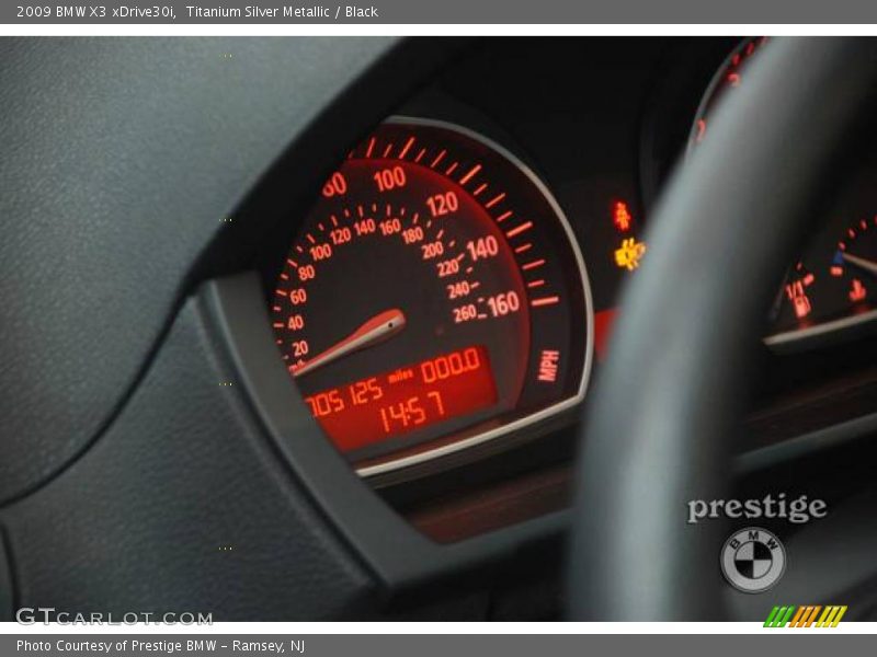 Titanium Silver Metallic / Black 2009 BMW X3 xDrive30i