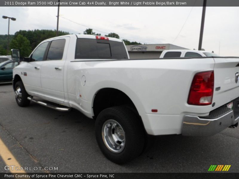 Bright White / Light Pebble Beige/Bark Brown 2011 Dodge Ram 3500 HD Laramie Crew Cab 4x4 Dually