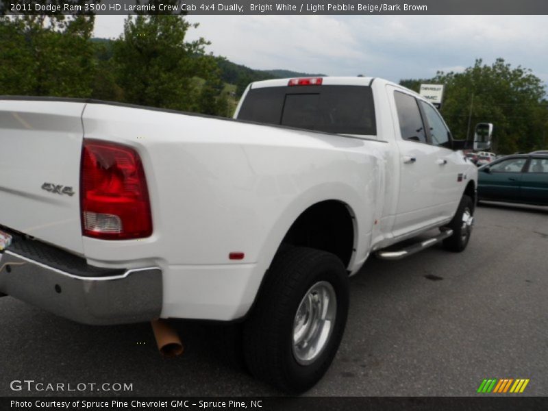 Bright White / Light Pebble Beige/Bark Brown 2011 Dodge Ram 3500 HD Laramie Crew Cab 4x4 Dually