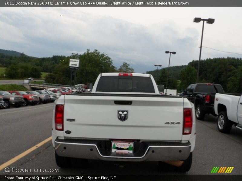 Bright White / Light Pebble Beige/Bark Brown 2011 Dodge Ram 3500 HD Laramie Crew Cab 4x4 Dually