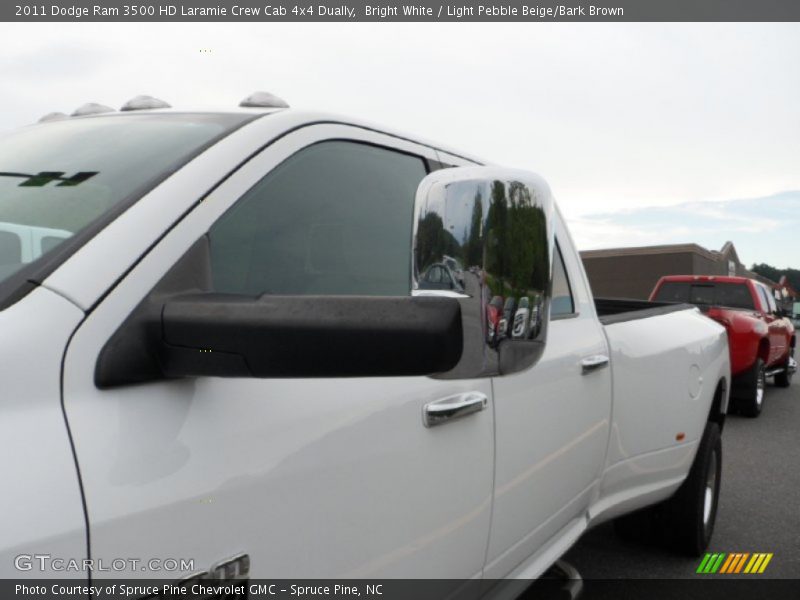 Bright White / Light Pebble Beige/Bark Brown 2011 Dodge Ram 3500 HD Laramie Crew Cab 4x4 Dually