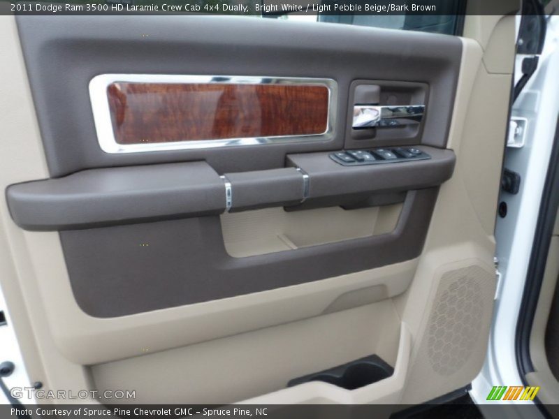 Bright White / Light Pebble Beige/Bark Brown 2011 Dodge Ram 3500 HD Laramie Crew Cab 4x4 Dually