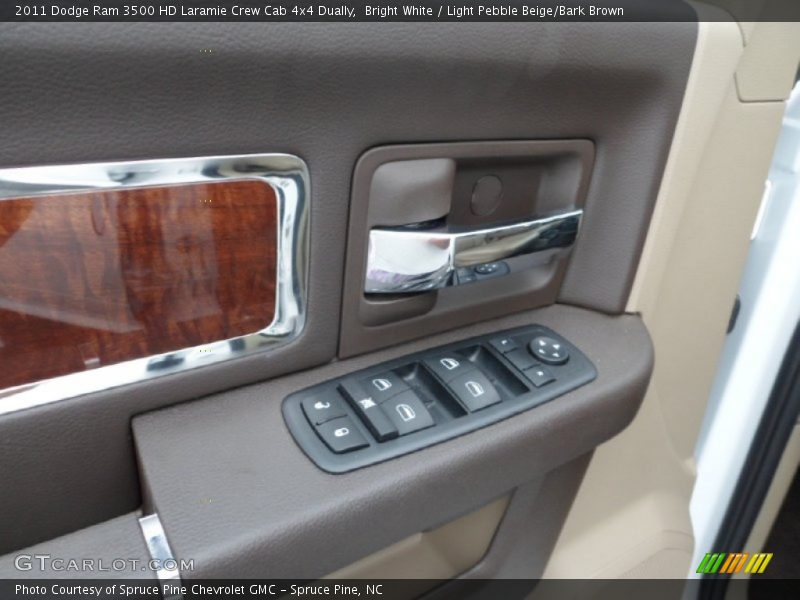 Bright White / Light Pebble Beige/Bark Brown 2011 Dodge Ram 3500 HD Laramie Crew Cab 4x4 Dually