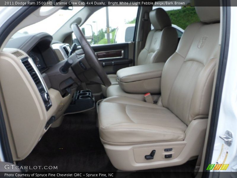Bright White / Light Pebble Beige/Bark Brown 2011 Dodge Ram 3500 HD Laramie Crew Cab 4x4 Dually