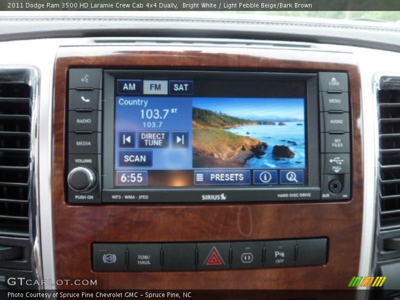 Bright White / Light Pebble Beige/Bark Brown 2011 Dodge Ram 3500 HD Laramie Crew Cab 4x4 Dually