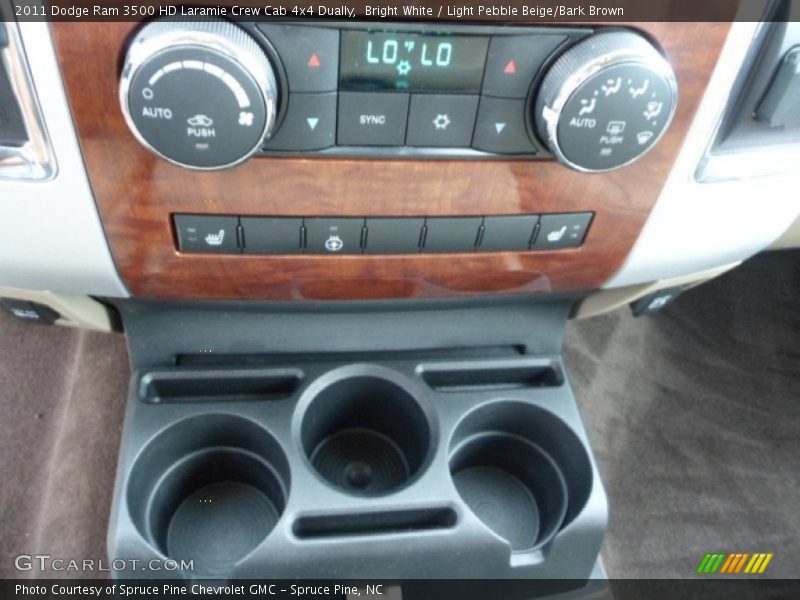 Bright White / Light Pebble Beige/Bark Brown 2011 Dodge Ram 3500 HD Laramie Crew Cab 4x4 Dually