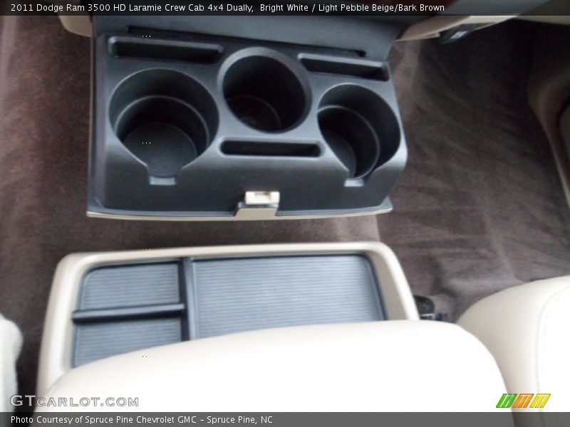 Bright White / Light Pebble Beige/Bark Brown 2011 Dodge Ram 3500 HD Laramie Crew Cab 4x4 Dually