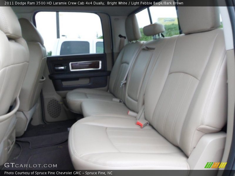 Bright White / Light Pebble Beige/Bark Brown 2011 Dodge Ram 3500 HD Laramie Crew Cab 4x4 Dually
