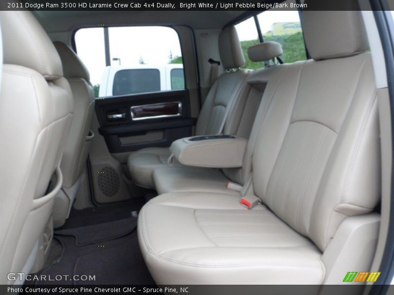 Bright White / Light Pebble Beige/Bark Brown 2011 Dodge Ram 3500 HD Laramie Crew Cab 4x4 Dually