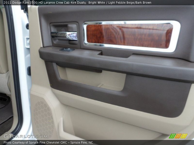 Bright White / Light Pebble Beige/Bark Brown 2011 Dodge Ram 3500 HD Laramie Crew Cab 4x4 Dually