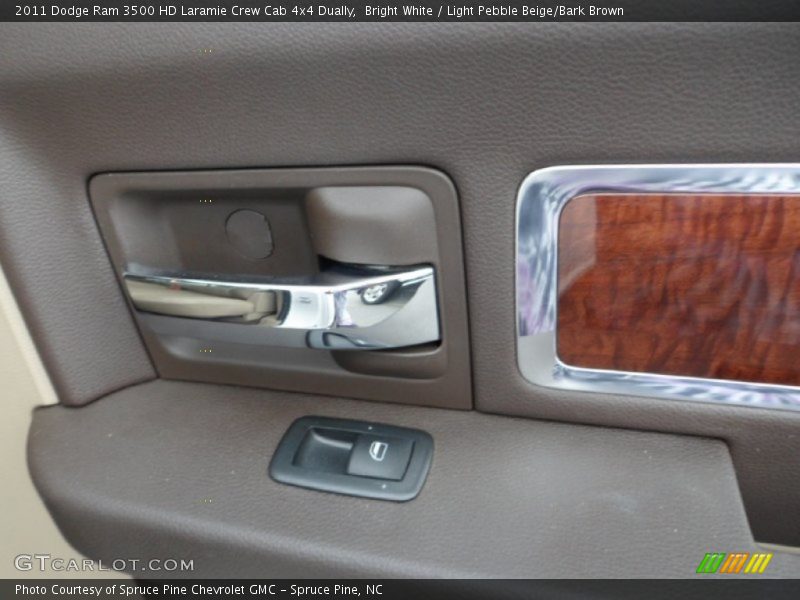 Bright White / Light Pebble Beige/Bark Brown 2011 Dodge Ram 3500 HD Laramie Crew Cab 4x4 Dually