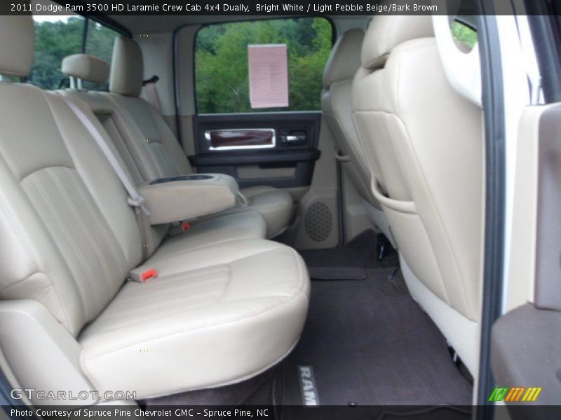 Bright White / Light Pebble Beige/Bark Brown 2011 Dodge Ram 3500 HD Laramie Crew Cab 4x4 Dually