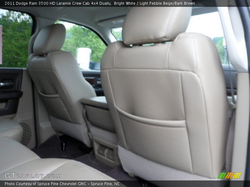 Bright White / Light Pebble Beige/Bark Brown 2011 Dodge Ram 3500 HD Laramie Crew Cab 4x4 Dually
