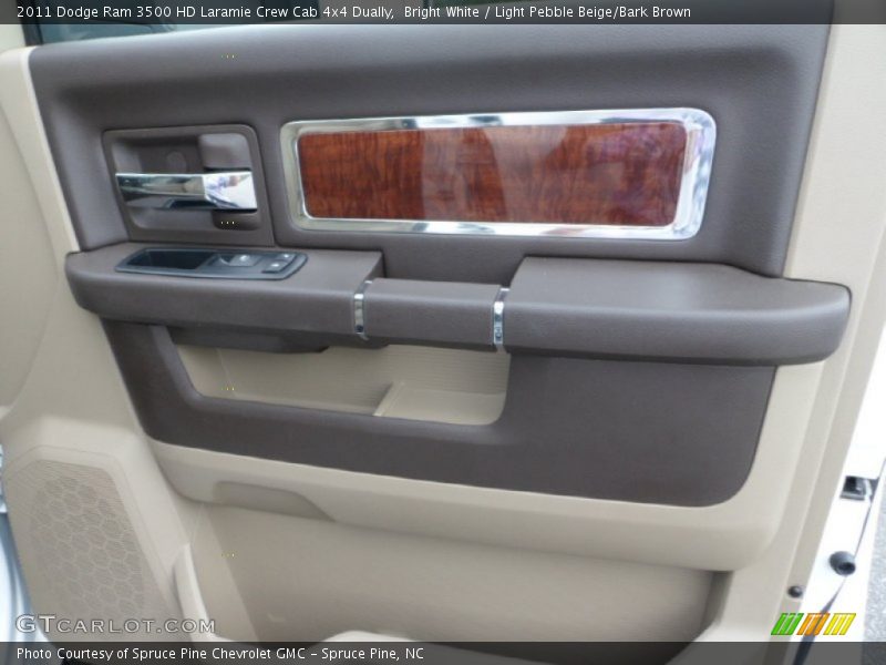 Bright White / Light Pebble Beige/Bark Brown 2011 Dodge Ram 3500 HD Laramie Crew Cab 4x4 Dually