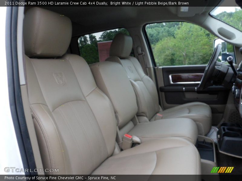 Bright White / Light Pebble Beige/Bark Brown 2011 Dodge Ram 3500 HD Laramie Crew Cab 4x4 Dually