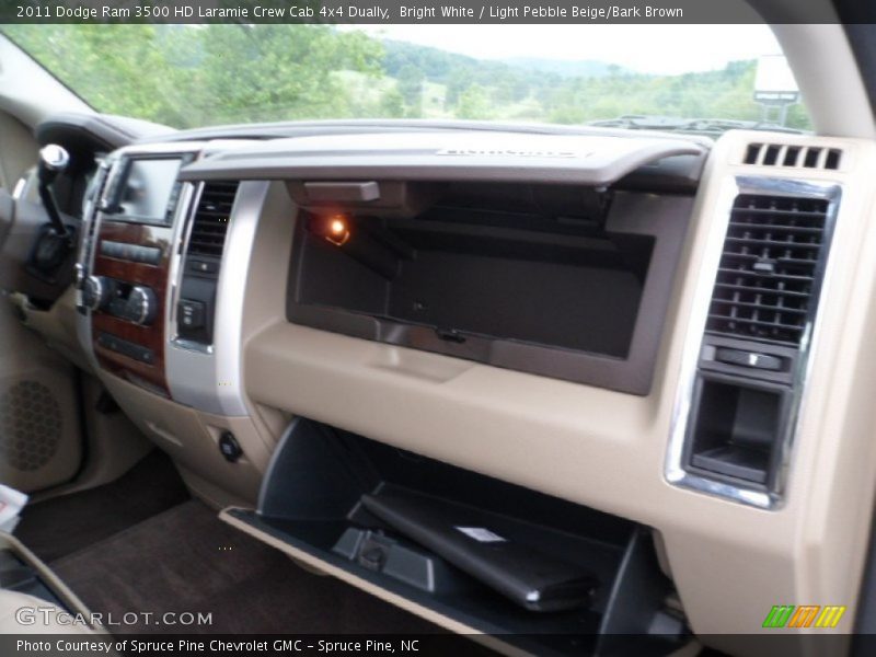 Bright White / Light Pebble Beige/Bark Brown 2011 Dodge Ram 3500 HD Laramie Crew Cab 4x4 Dually