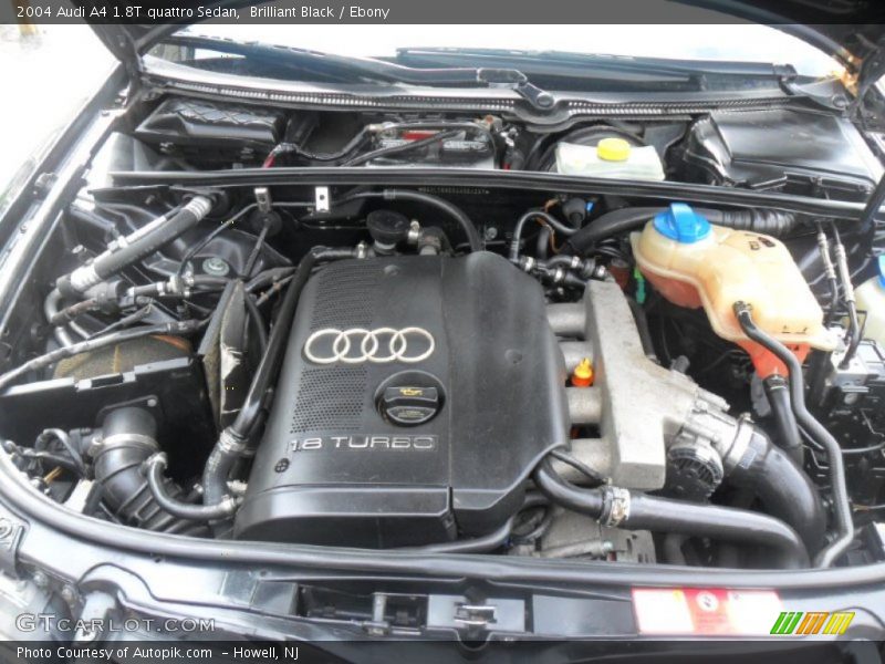 Brilliant Black / Ebony 2004 Audi A4 1.8T quattro Sedan