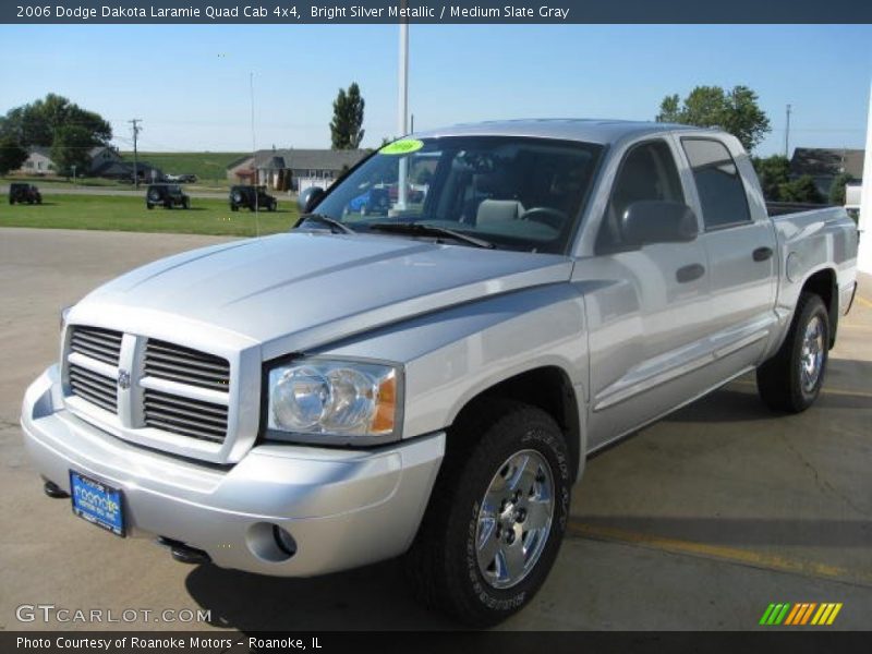 Bright Silver Metallic / Medium Slate Gray 2006 Dodge Dakota Laramie Quad Cab 4x4
