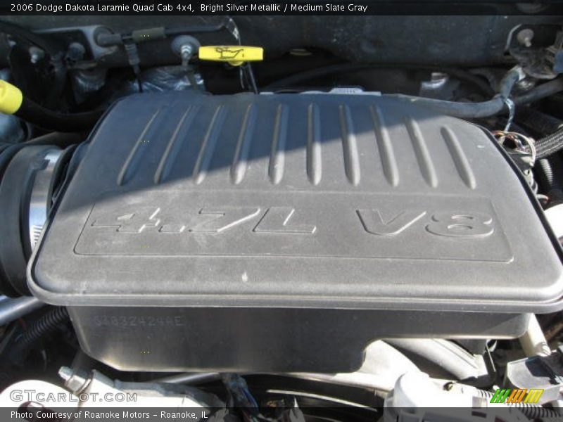 Bright Silver Metallic / Medium Slate Gray 2006 Dodge Dakota Laramie Quad Cab 4x4