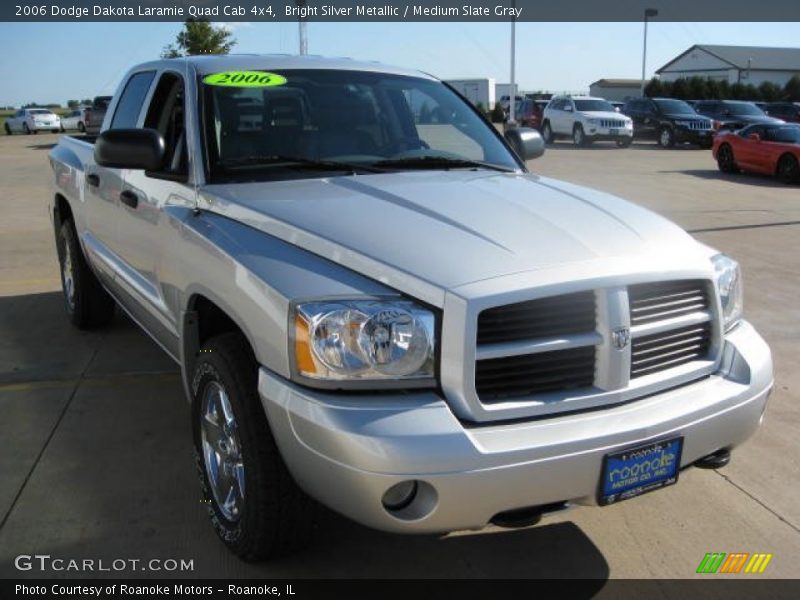 Bright Silver Metallic / Medium Slate Gray 2006 Dodge Dakota Laramie Quad Cab 4x4