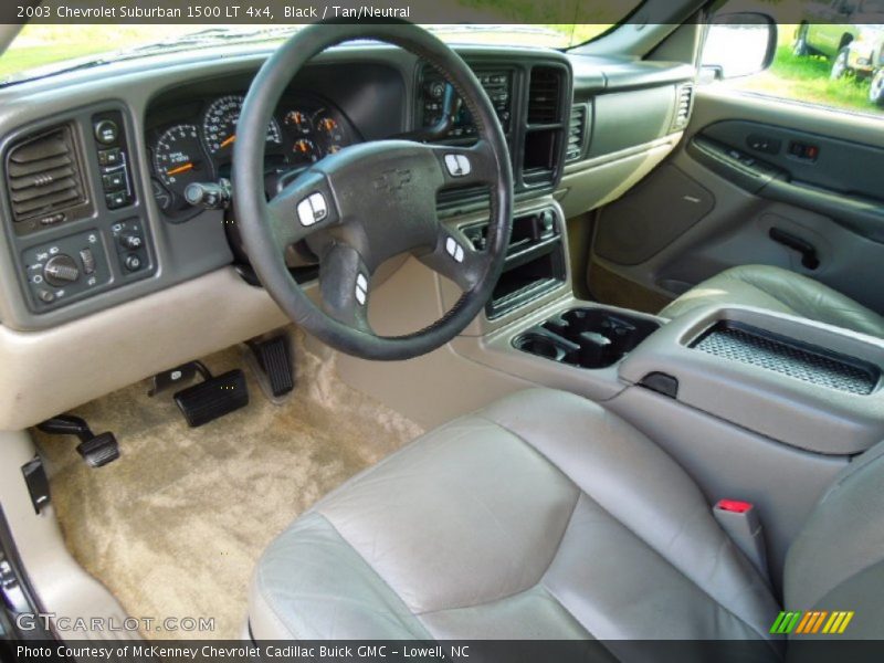 Black / Tan/Neutral 2003 Chevrolet Suburban 1500 LT 4x4