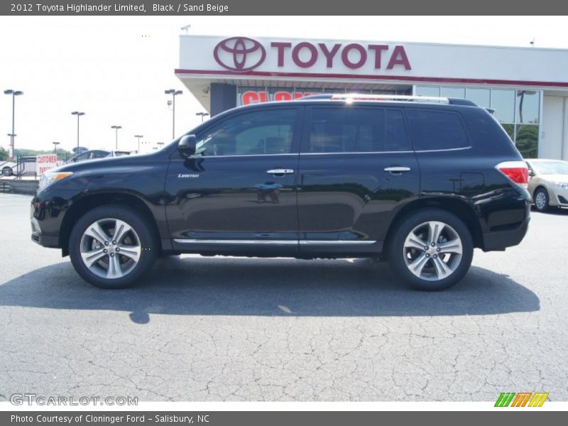 Black / Sand Beige 2012 Toyota Highlander Limited
