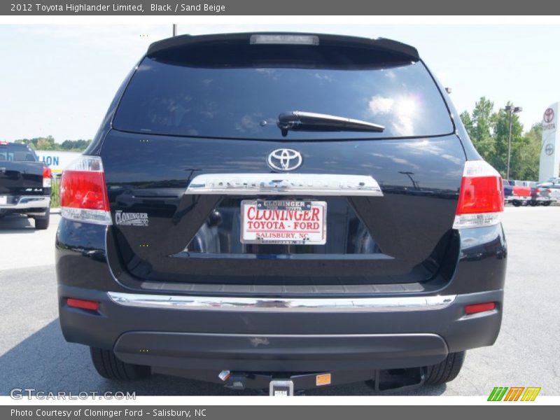Black / Sand Beige 2012 Toyota Highlander Limited