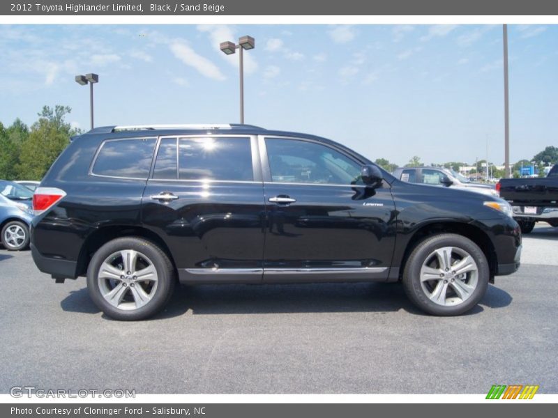 Black / Sand Beige 2012 Toyota Highlander Limited