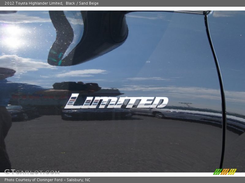 Black / Sand Beige 2012 Toyota Highlander Limited