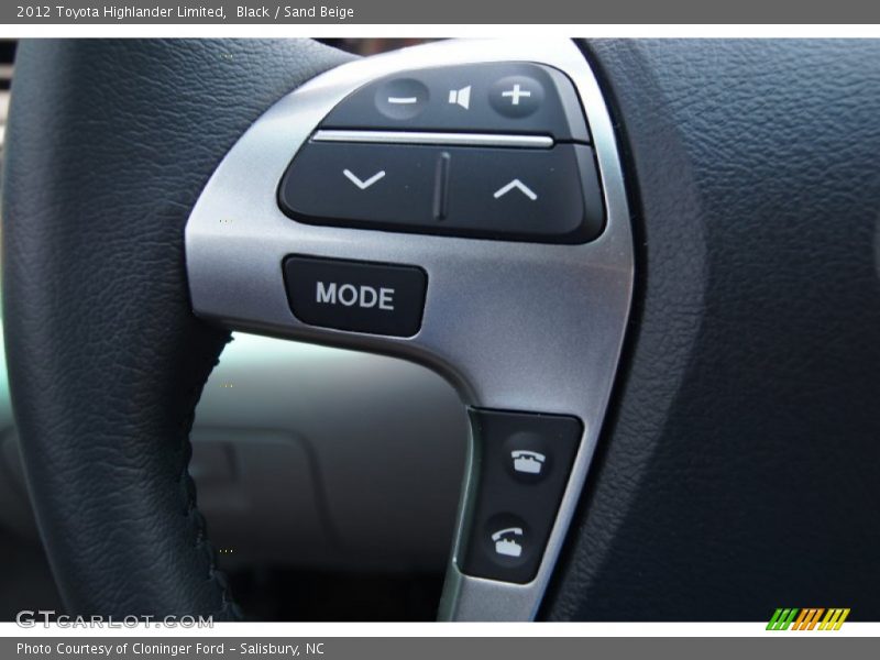Black / Sand Beige 2012 Toyota Highlander Limited