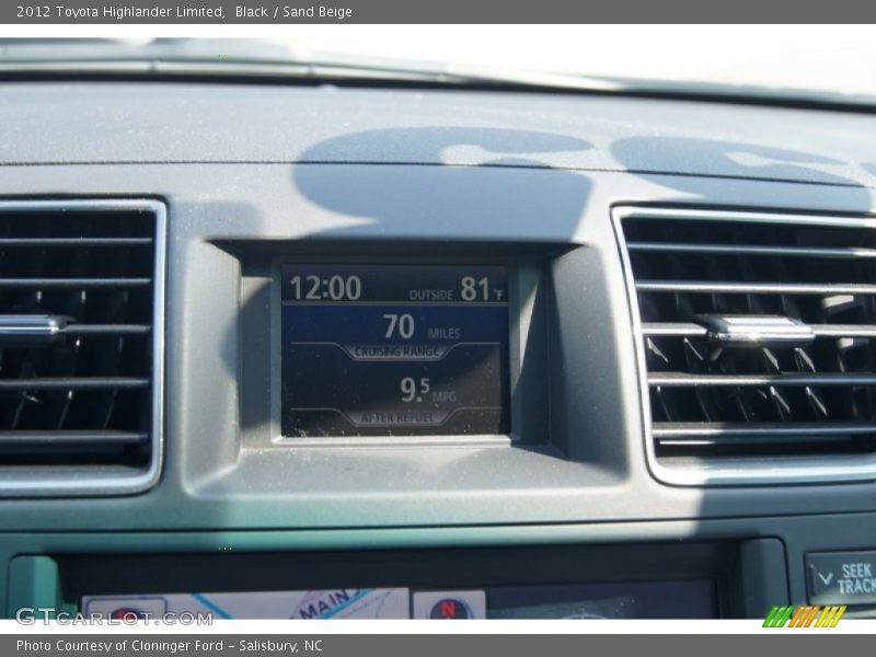 Black / Sand Beige 2012 Toyota Highlander Limited