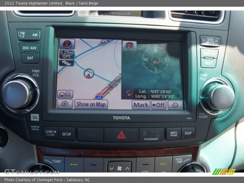 Black / Sand Beige 2012 Toyota Highlander Limited
