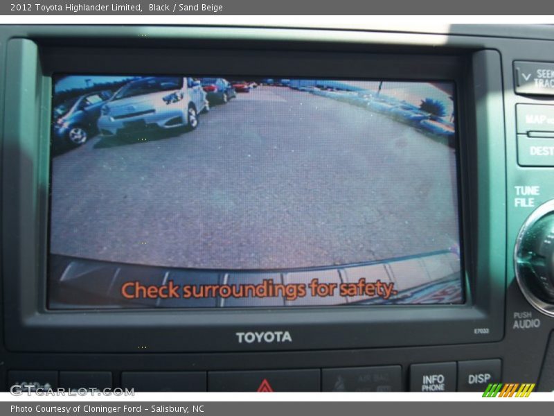Black / Sand Beige 2012 Toyota Highlander Limited