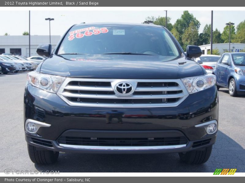 Black / Sand Beige 2012 Toyota Highlander Limited