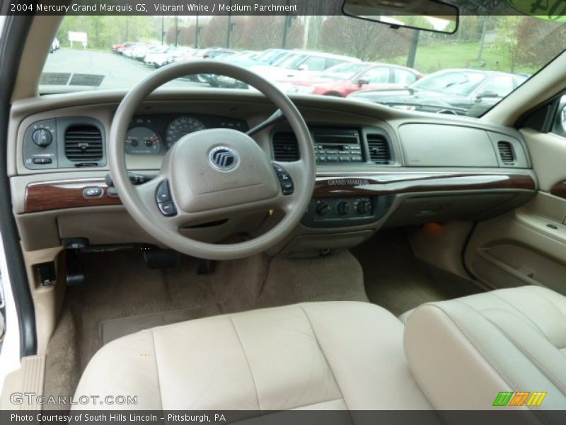Vibrant White / Medium Parchment 2004 Mercury Grand Marquis GS